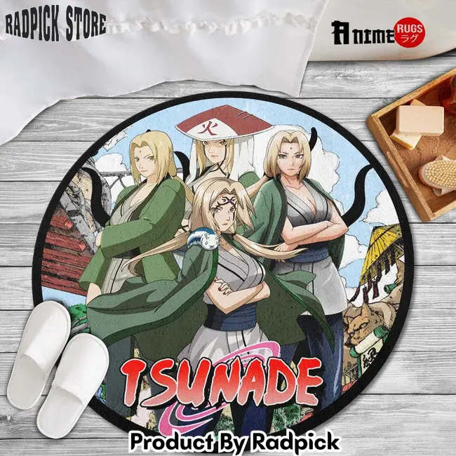Tsunade round rug custom anime circle carpet  rp0001917